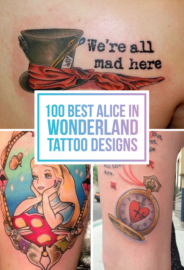 picture Alice In Wonderland Tattoo Sketches