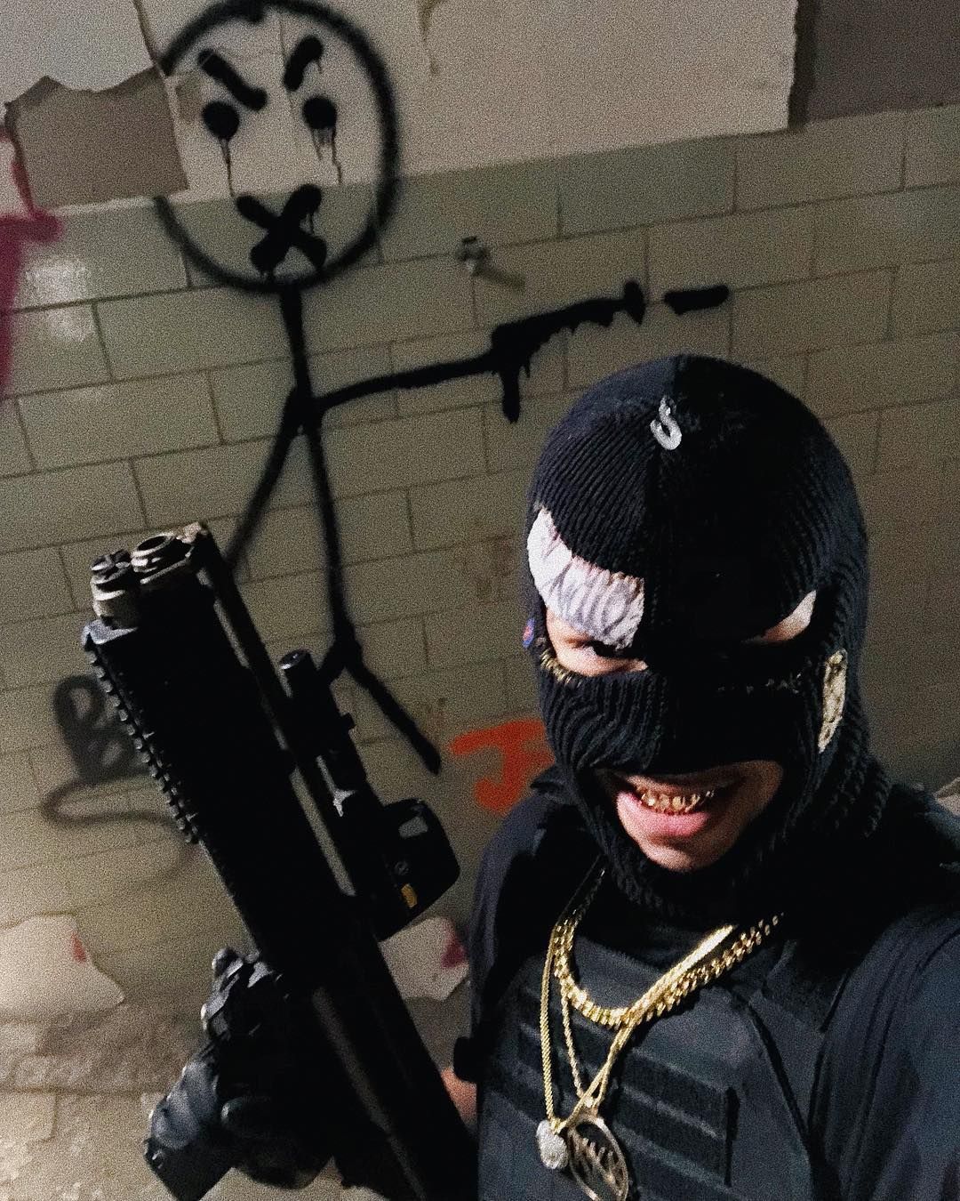 picture Balaclava Aesthetic Gun