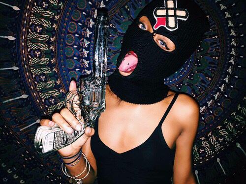 photo Balaclava Aesthetic Gun