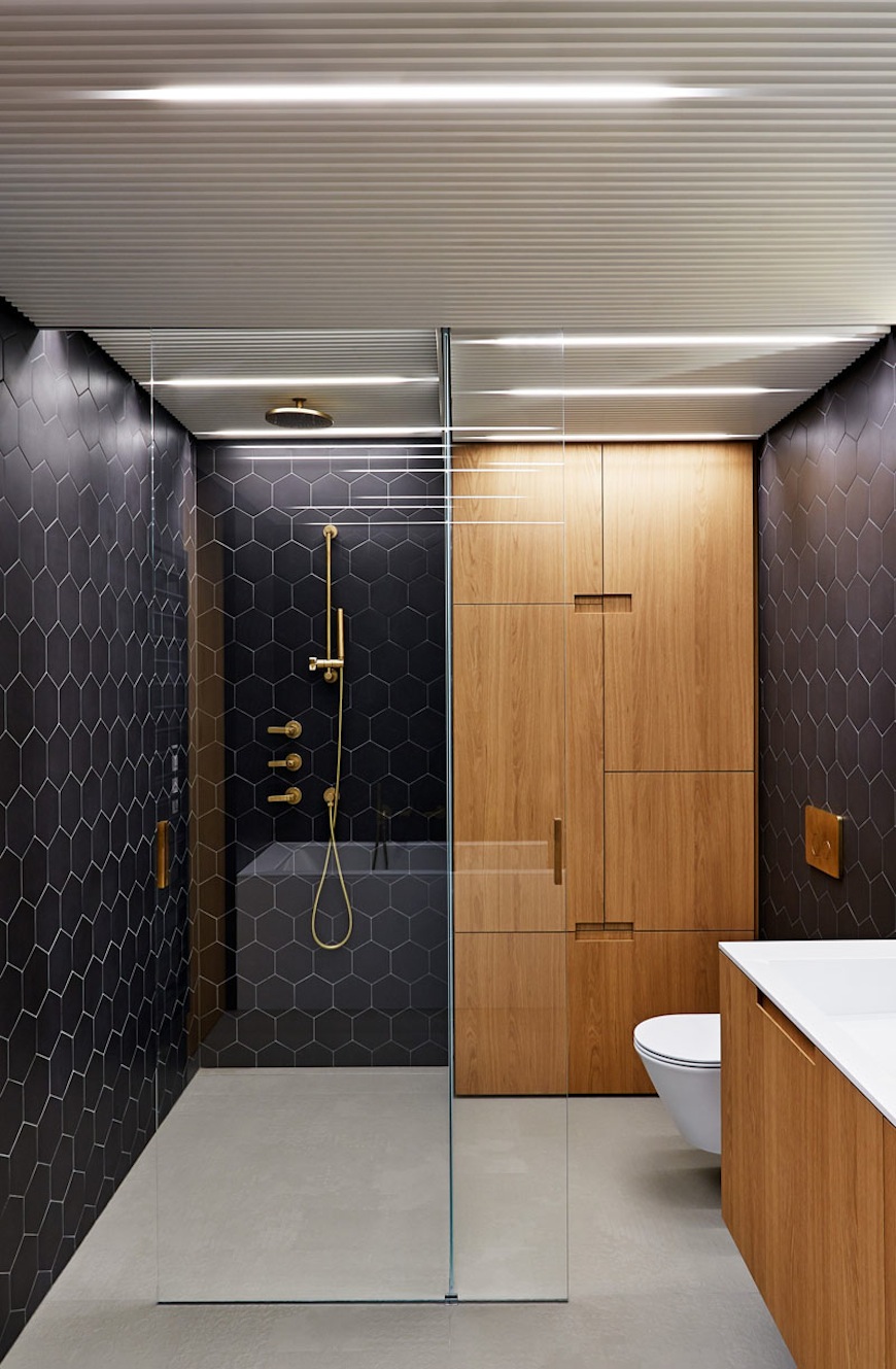 picture Black White And Wood Bathroom Ideas