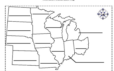 picture Blank Map Of The Midwest United States