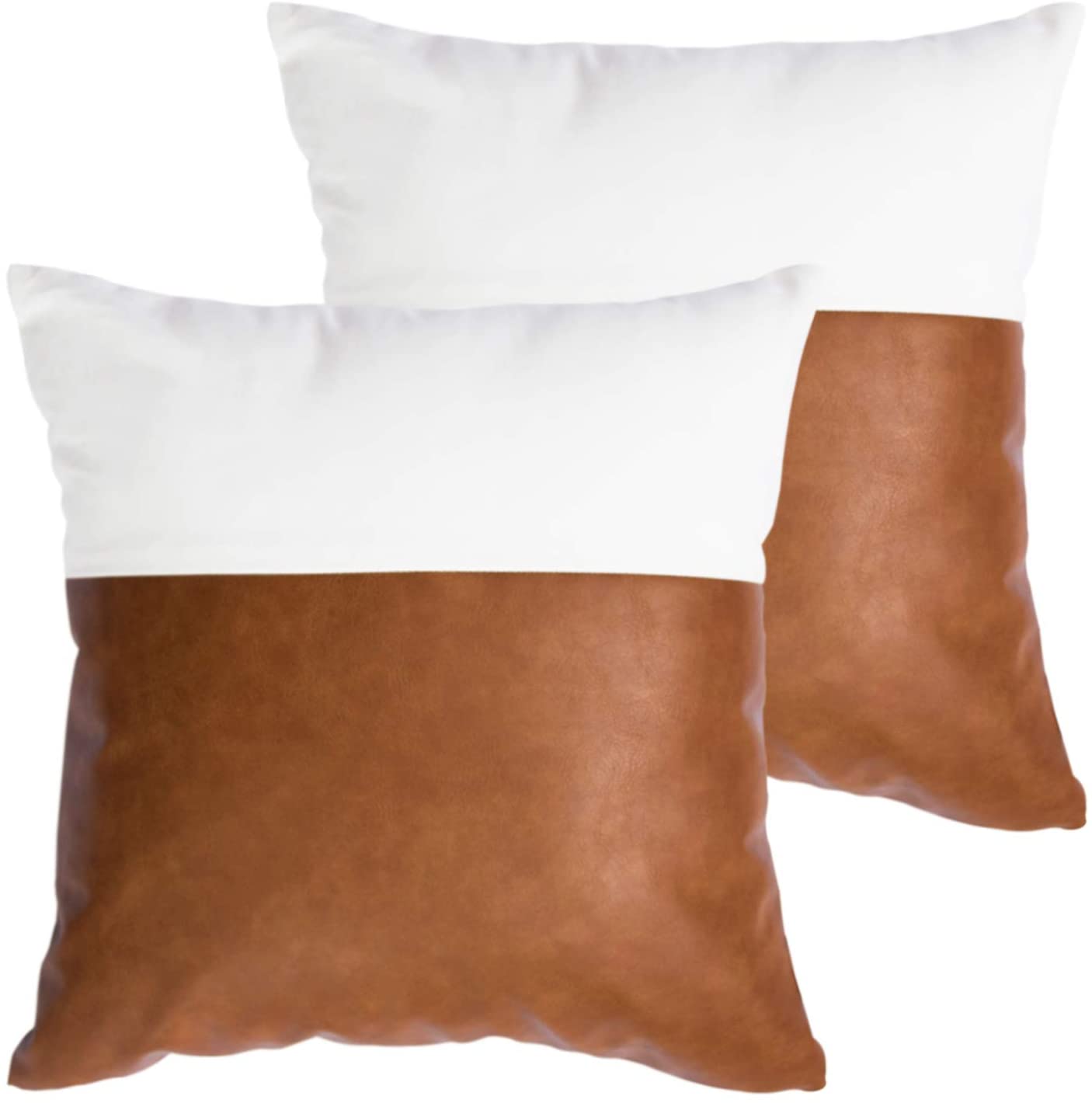 pics Cognac Leather Pillow