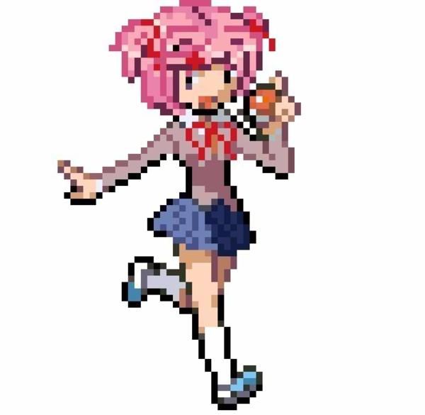 wallpapers Ddlc Natsuki Pixel Art