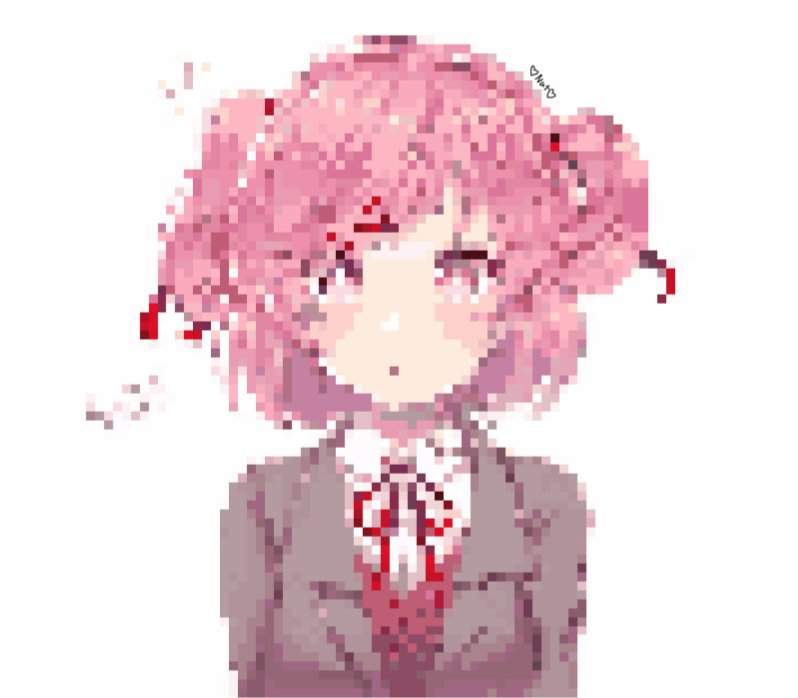 pix Ddlc Natsuki Pixel Art