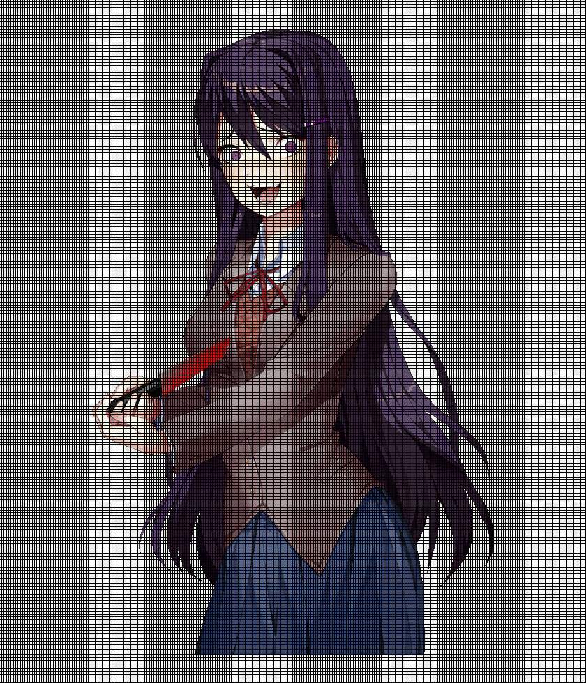 pics Ddlc Pixel Art Grid