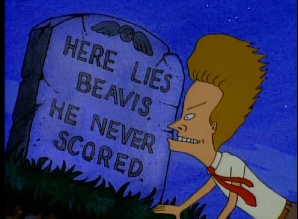 picture Here Lies Beavis He Never Scored