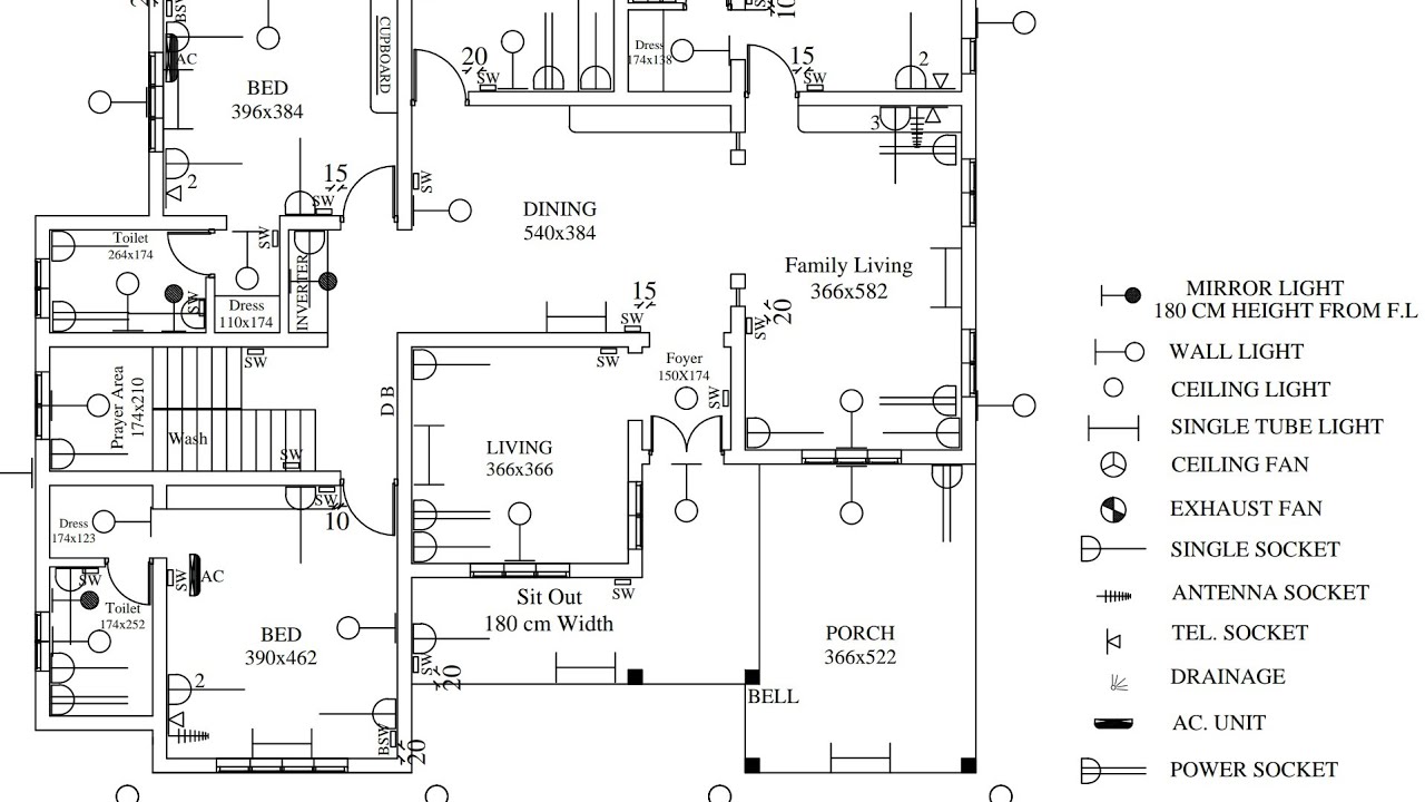 photo House Electrical Plan Layout