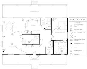 picture House Electrical Plan Sample