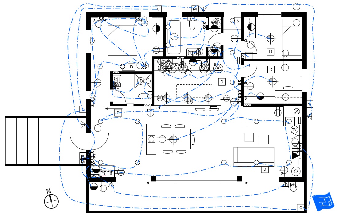 picture House Electrical Plan Sample