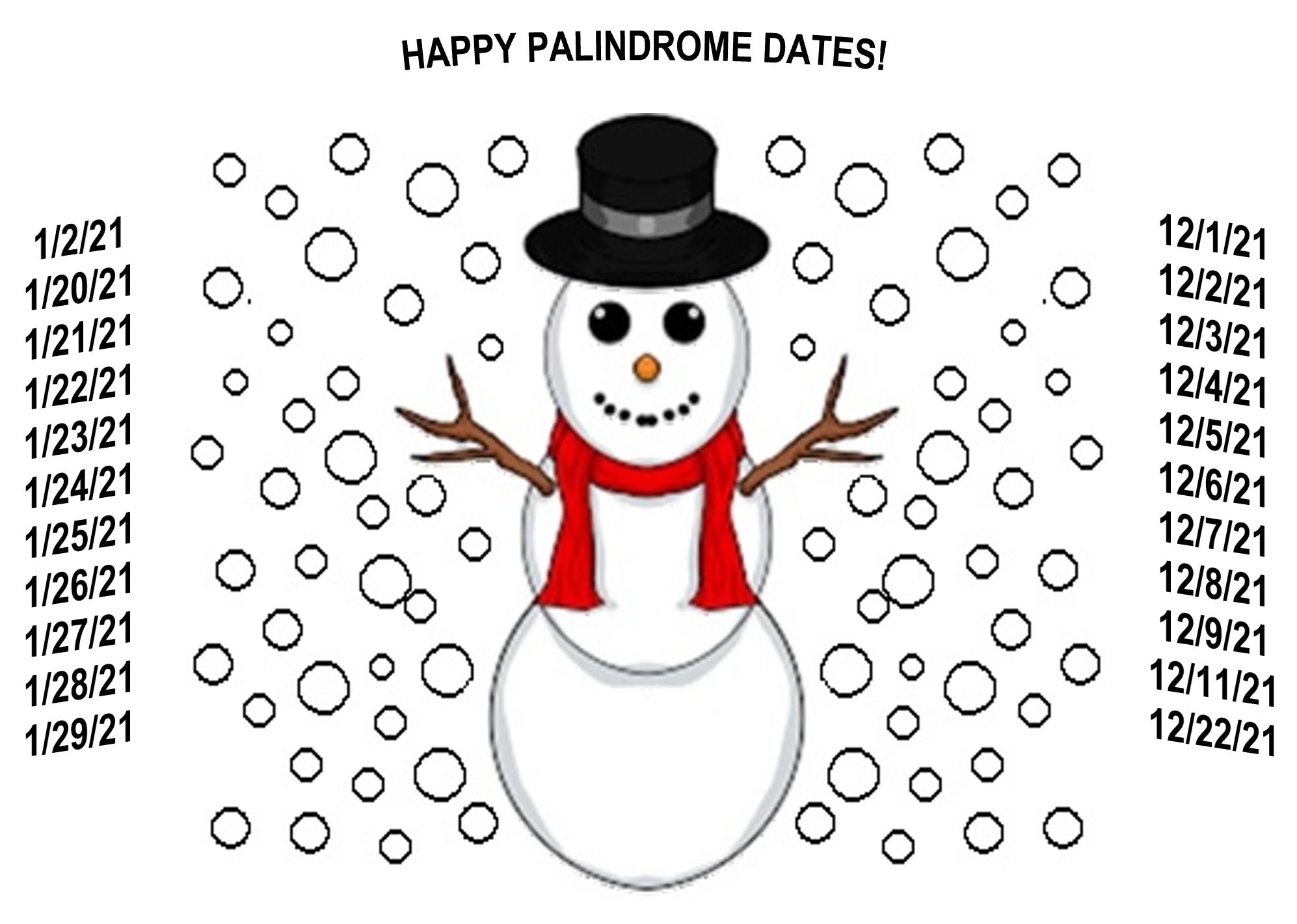 photo January 2021 Palindrome Dates