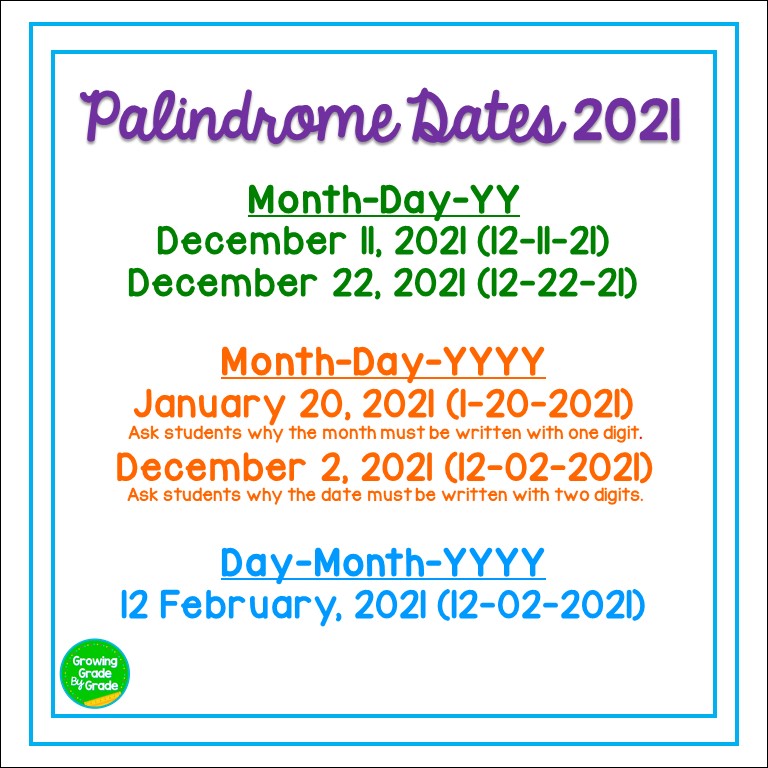 photo Palindrome Dates 2021 February