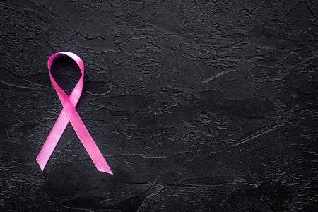 pic Pink Breast Cancer Ribbon Black Background