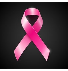 images Pink Breast Cancer Ribbon Black Background