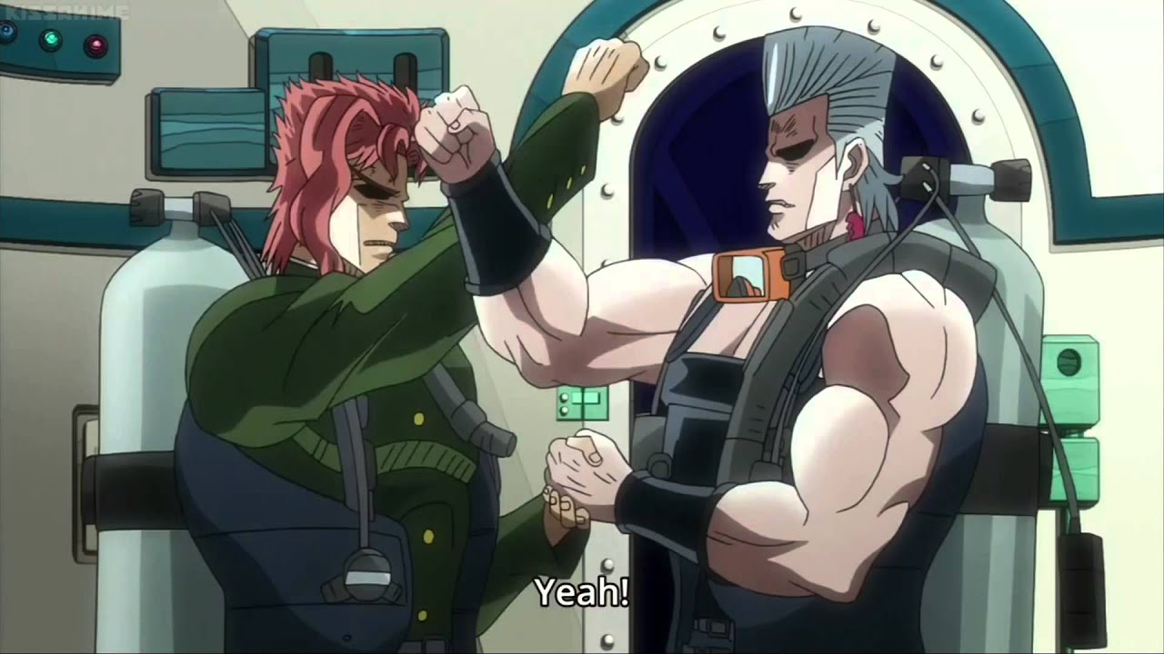 wallpapers Polnareff And Kakyoin Handshake Gif