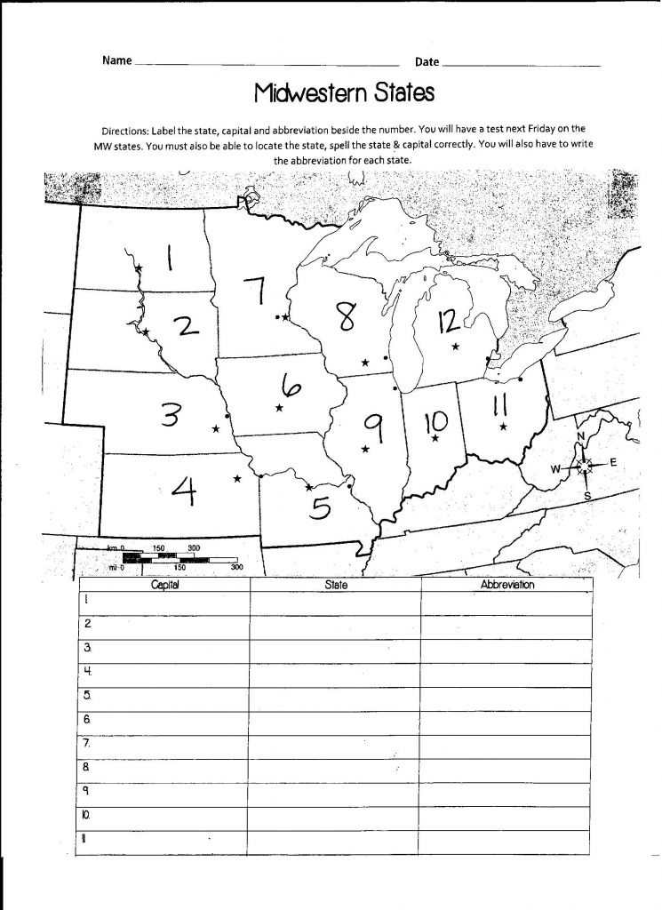 picture Printable Blank Map Of Midwest States