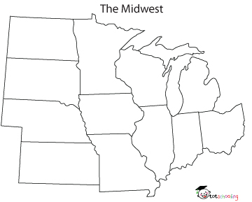 picture Printable Blank Map Of Midwest States