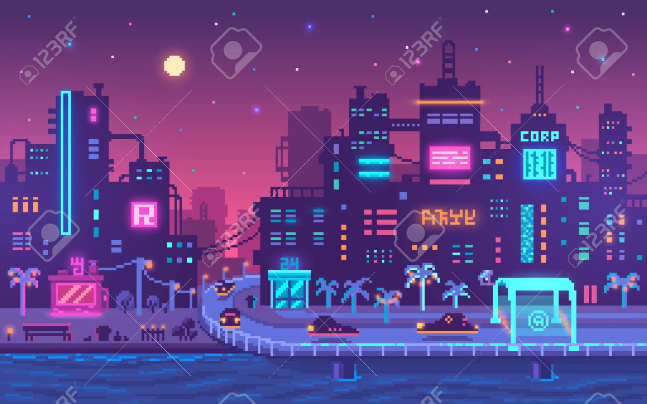 pic Sci Fi Pixel Art Background