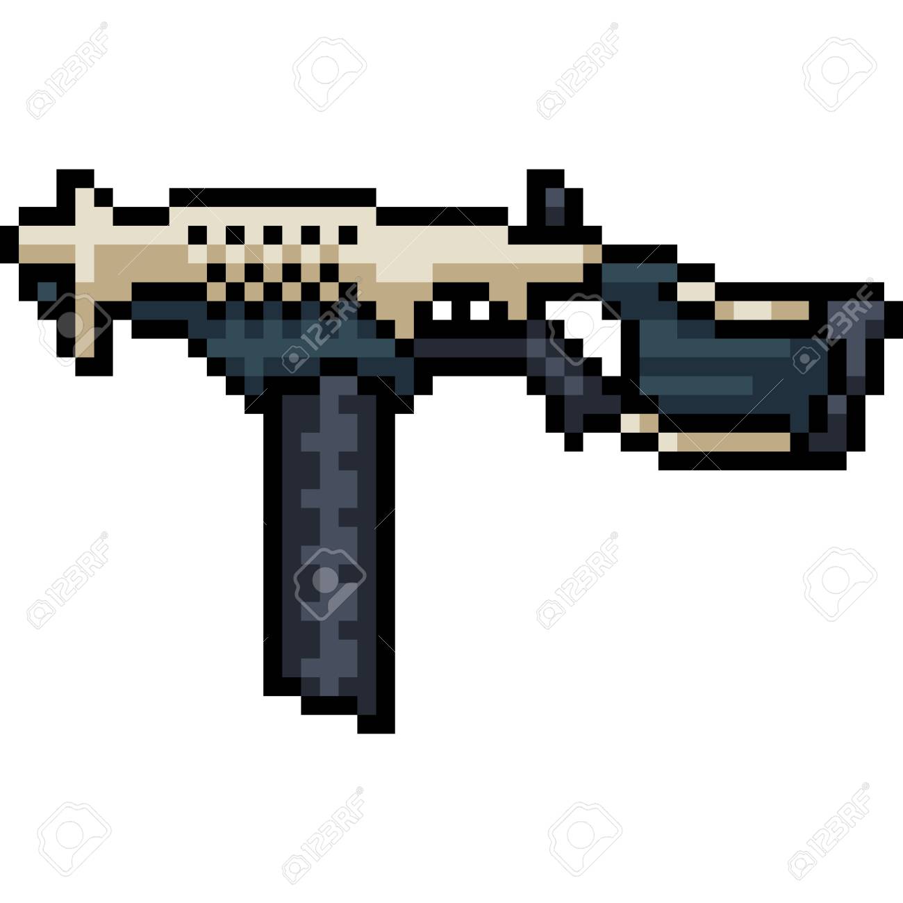 picture Sci Fi Pixel Art Gun