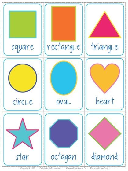 pics Shapes Flashcards Clipart
