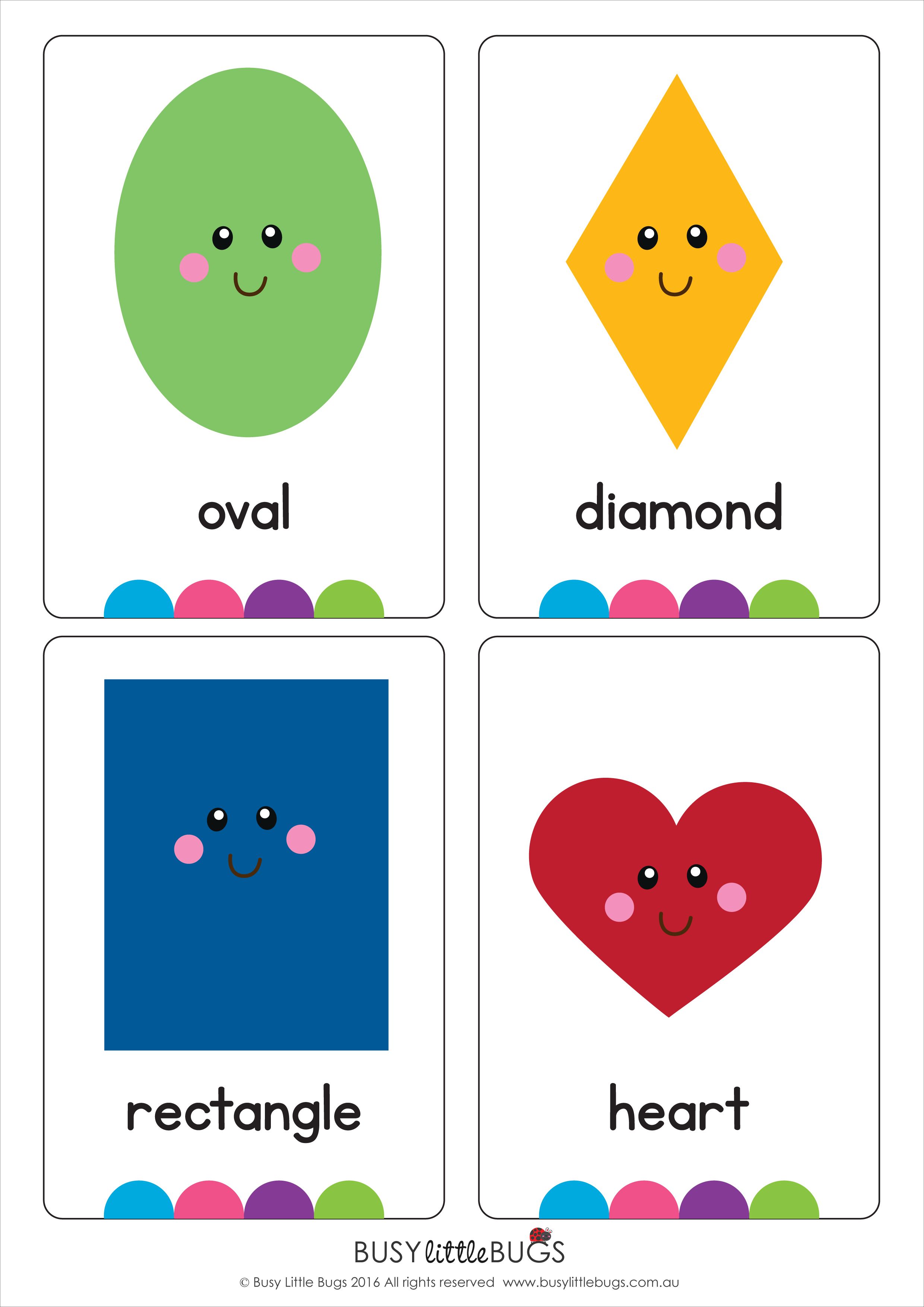 pic Shapes Flashcards For Kids