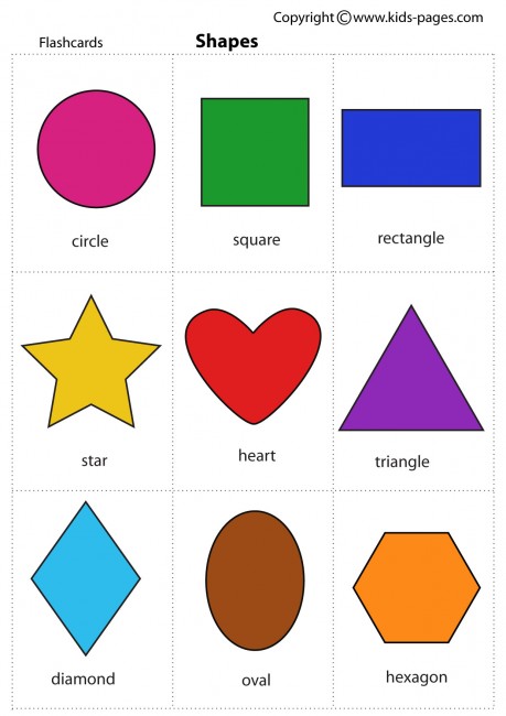 pix Shapes Flashcards Printables