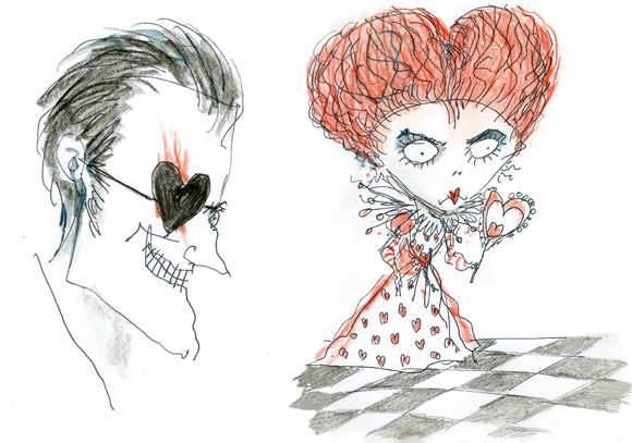 pics Tim Burton Alice In Wonderland Sketches