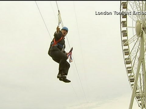 picture Zipline Boris Johnson Gif