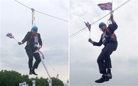 picture Zipline Boris Johnson Gif